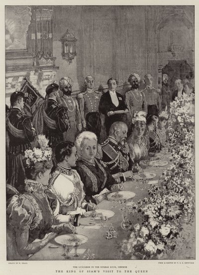 Kongen af Siams besøg hos dronningen af William Small